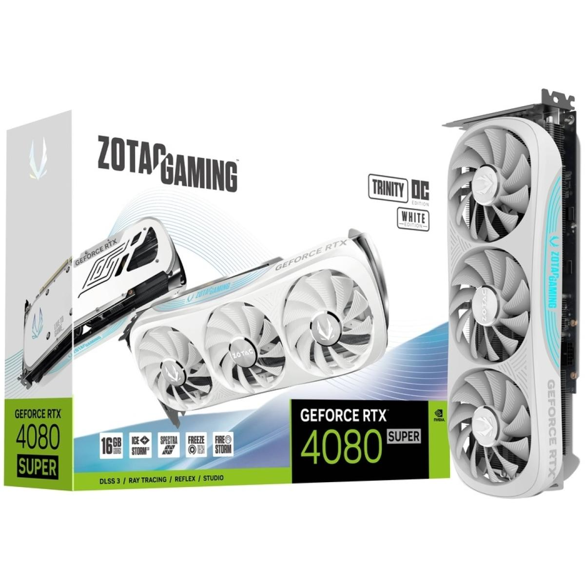 ZOTAC GAMING GeForce RTX 4080 SUPER Trinity OC White Edition 16GB GDDR6X - Graphics Card ZOTAC GAMING GeForce RTX 4080 SUPER Trinity OC White Edition 16GB GDDR6X - Graphics Card